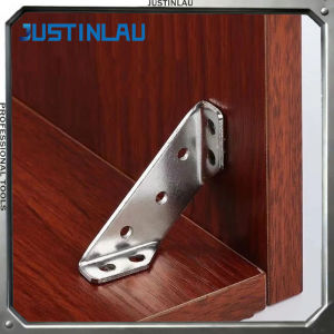 JUSTINLAU 10-20pcs Universal Furniture Corner Connectors Stainless Steel Corner Brackets Fasteners Bed Frames Cabinets Drawers