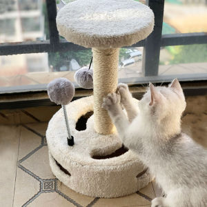 Small Cat Tree House Inclusive Cat Scratching Post One-Piece Cat Scratching Column Kittens Toy Pet Supplies Cat Climbing Frame