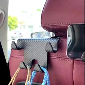 4 in 1 Car Hook Back Seat Hook 1pc/set Phone Holder Shopping Bag Car Seat Hanger Storage Headrest Hooks Ikat Tepi Gantung Organizer 4 Hook