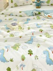 [เส้นด้ายใยถั่วเหลืองสองชั้นผ้านวมฤดูร้อนแม่และเด็กเกรดนุ่มขี้ผึ้งฤดูร้อนผ้านวมเย็นฤดูร้อนเครื่องปรับอากาศผ้านวมล้างทำความสะอ]