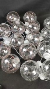 Lampu Bola Plastik Gantung Doff LED 1 Set Isi 10 - Bulb Tumblr Lighting Hiasan Dekorasi Pelaminan