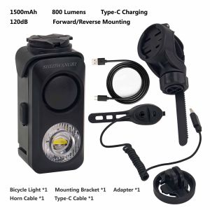 Promend | SHIZIWANGRI Bicycle Light Horn Rechargeable Power Display MTB Mountain Road Bike Front Lamp 120dB Horn Flashlight Bicycle Lights