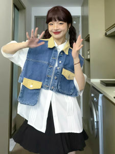 Áo Sơ Mi Voan Tay Bồng Trắng Thiết Kế Kiểu Pháp Dành Cho Nữ Mùa Hè Mỏng Phong Cách Đại Học Chuyên Nghiệp Tay Ngắn Thường Ngày