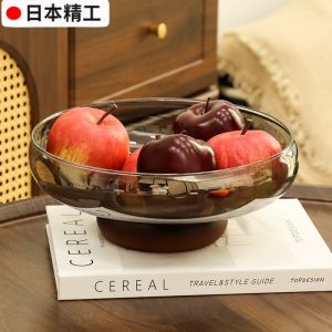 Delicate Glass Fruit Tray for Living Room Coffee Table Home Use New Model High End Snack Storage Chinese Style Dry Fruit Plate
