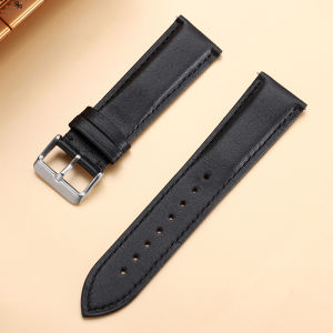 Universal Watch Band Quick Release Calf Leather Watch Strap 18mm 20mm 22mm for Women Men Wrist Bracelets with Silver Pin Buckle