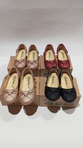 MSA Sepatu Pesta Anak Perempuan 22-25 Balet Pita Cagak Hitam