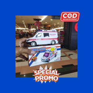 MAINAN MOBIL AMBULANCE BERSUARA SIRINE MURAH