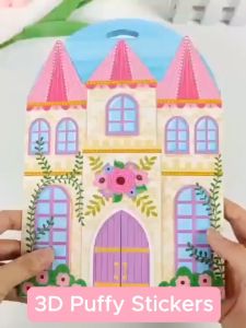 3D Puffy Sticker Activity Book For Kids Early Learning Educational Toys For Toddlers Pelekat Budak 贴纸书