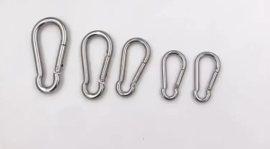 304 Stainless Steel Carabiner Snap Hook Durable Rust-Resistant Keychain Spring Buckle for Dog Leash