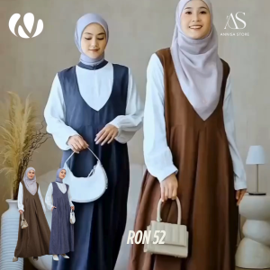 BAJU DRESS WANITA REMAJA GAMIS ORDINARY NIBRAS RON 52