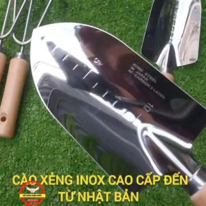 Dụng cụ xẻng cào làm vườn INOX 304 cao cấp đến từ NHẬT BẢN