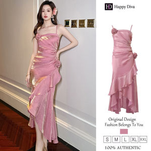 Happy Diva เดรสสีชมพูทรงหางปลา แบบสลิป ใส่วันวาเลนไทน์ ✨ 80172