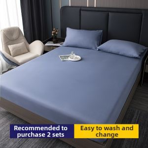 Pure White Washed Cotton Bed Cover Dustproof Cover