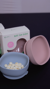Bát ăn dặm silicone Lumicare - Vuông bo góc