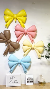 (ส่งด่วน) ลูกโป่งฟอยล์โบ ขนาดใหญ่พิเศษ สำหรับตกแต่ง วันเกิดเด็ก สีสวย ตกแต่งงานปาร์ตี้ ตกแต่งงานวันเกิด