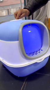 กระบะทรายแมวโต ปิดทั้งหมด + LED รังสีอัลตราไวโอเลต ฆ่าเชื้อจุลินทรีย์ + ลดกลิ่นสูงสุด! แจก ทักทรายแมวฟรี เป็นของขวัญ