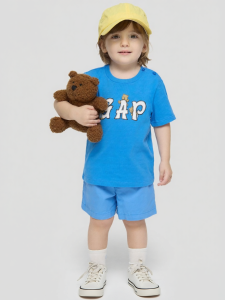 Gap | Cotton Bear Print Logo Childrens T-shirt