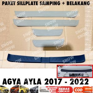 Paket Sillplate Samping Belakang Agya Ayla TRD GR SPORT 2017 2020 2021 2022 UP Hitam Cream