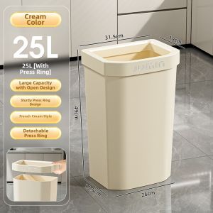 MOLORE | Tall Easy-to-Use Trash Can For Home Kitchen And Bathroom