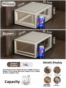 XINGYOU | Drawer-Style Plastic Home Transparent Storage Box