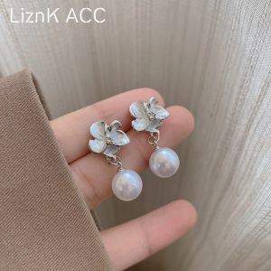 Hoa Tai Hoa Tươi Mùa Xuân Hè Cho Nữ Thanh Lịch Cao Cấp Ngọc Trai Trang Sức Nhẹ Sang Trọng Phong Cách Hàn Quốc Hợp Kim