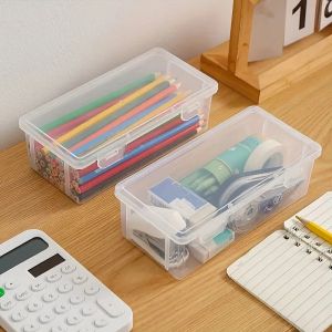 Large capacity pencil case transparent oil painting stick crayon storage box color pencil watercolor marker storage box