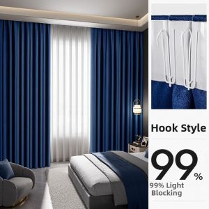 WEILAISHI | Sun Blocking Short Curtains For Balcony and Bay Window Set