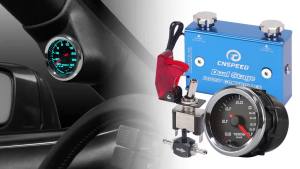 12V DC 52mm 7 Colors Car Boost Gauge PSI Turbo Chargers Boost Controller and Accessories Kit with Switch Boost gauge PSI Kit