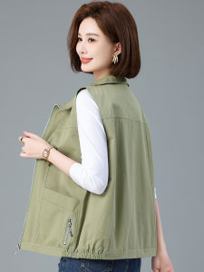 Pure Cotton Short Vest Womens Loose Outerwear Fashionable Anti-Aging Large Size Maternity Autumn Spring Style Jacket