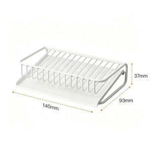 Bathroom Soap Dish Holder ABS Plastic Soap Box Drainage Shelf Mold Resistant Soap Holder Countertop Home Organizer Black White