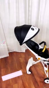 Xe đẩy gấp gọn xe đẩy 2 chiều 3 tư thế nằm ngả ngồi có đệm và mái full phụ kiện M8