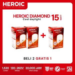 PAKET LAMPU LED HEROIC DIAMOND SUPER HEMAT BELI 2PCS GRATIS 1PCS