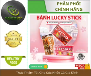 LỐC 10 HỘP - Bánh Lucky Stick Chocolate 45gr