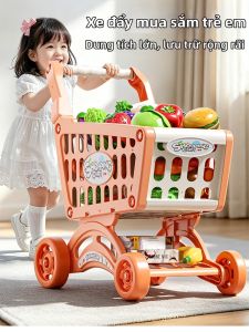 XIDIQI | Supermarket Simulation Shopping Cart Toy Over House Playing