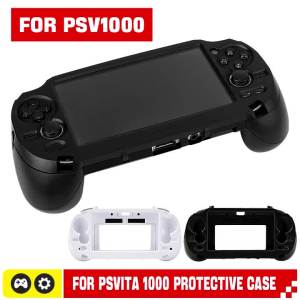 Ốp Lưng Tay Cầm Mờ Đen Trắng Kèm Giá Đỡ Cho PSV 1000 PS VITA 1000 Với Nút Bấm L2 R2 Phụ Kiện Máy Chơi Game