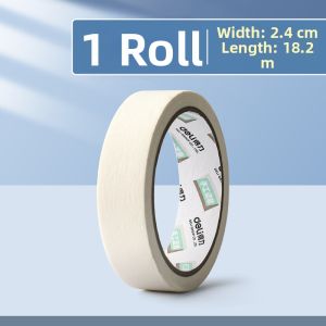 deli | Deli Masking Tape Easy to Tear Low Adhesive Strength No Trace on Wall Art Student Handcraft Paper Tape Indoor Use Medium Adhesive