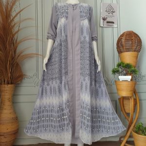 DRESS ANSARA MAXY FULL CERUTY BABYDOL DOBEL PURING / MOTIF CANTIK [ COD ]