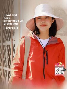 Decathlon Womens Large Brim Fishing Cap UV Protection Sunscreen Hat Casual Style Spring Summer Autumn Seasonal Cotton Hat