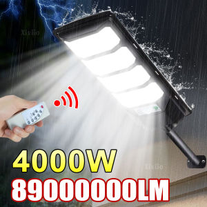 4000W 89000000LM Solar Light for Outdoor Solar Lamp Sunlight Motion Sensor Light Remote Control Waterproof Street Wall Yard Lamp