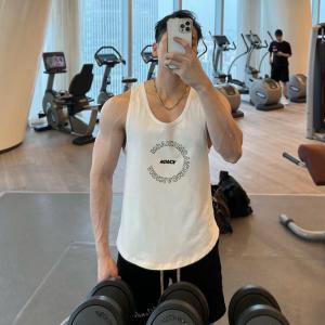 Mens Pure Cotton Sporty Fitted Summer Vest Breathable Fitness Running Tank Top Inner Outer Wear Crossbar Basketball Base Layer