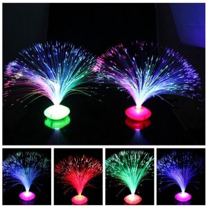 Colorful Changing LED Fiber Optic Color Night Light Lamp Stand Home Decor Colorful Christmas Decoration