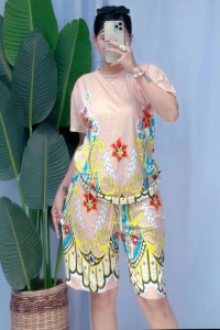 CARLA SOSSY TERNO BLOUSE+SHORT NEW TREND FIT SMALL TO XL