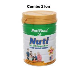 Combo 2 Lon 900g sữa bột Nguyên kem NutiFood