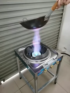 🏆40KW High Pressure Single Fierce Fire Stove Commercial Liquefied Gas Stove Kitchen Cooktop