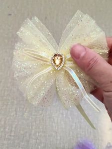 Korean style sequined bow childrens hairpin streamer edge clip candy-colored hair accessories for girls