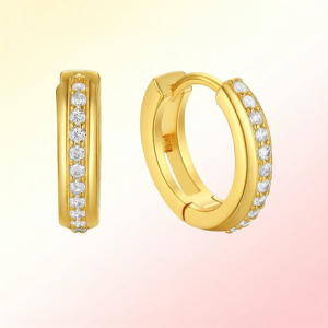 CHJ JEWELLERY | Fashionable Commute Design S925 Silver Earrings Womens Gift Zirconia Stone Ear Jewelry Elegant Circular Ear Studs