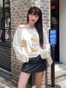 เสื้อยืดแขนยาวรุ่นดั้งเดิมรีลี่ ผ้าฝ้าย ลายพิมพ์ เรียบง่าย สวมใส่สบาย ระบายอากาศได้ดี ฤดูร้อน สไตล์การเดินทาง โพลีเอสเตอร์ ไฟเบอร์