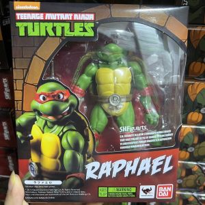 Bandai | 6 In Anime Shf Tmnt Action Figures Leonardo Donatello Michelangelo Raphael Collectible Desktop Decoration Toy Kids Birthday Gift