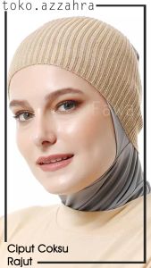 CIPUT HIJAB CEPOL BANDANA RAJUT COKSU POLOS