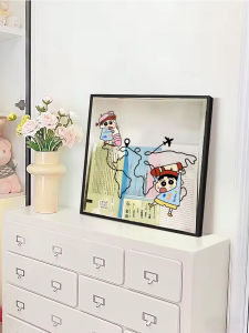 Modern Simple Style Frame Travel Concert Ticket Souvenir Storage Display Box Stand for Home Decoration Cartoon Animation